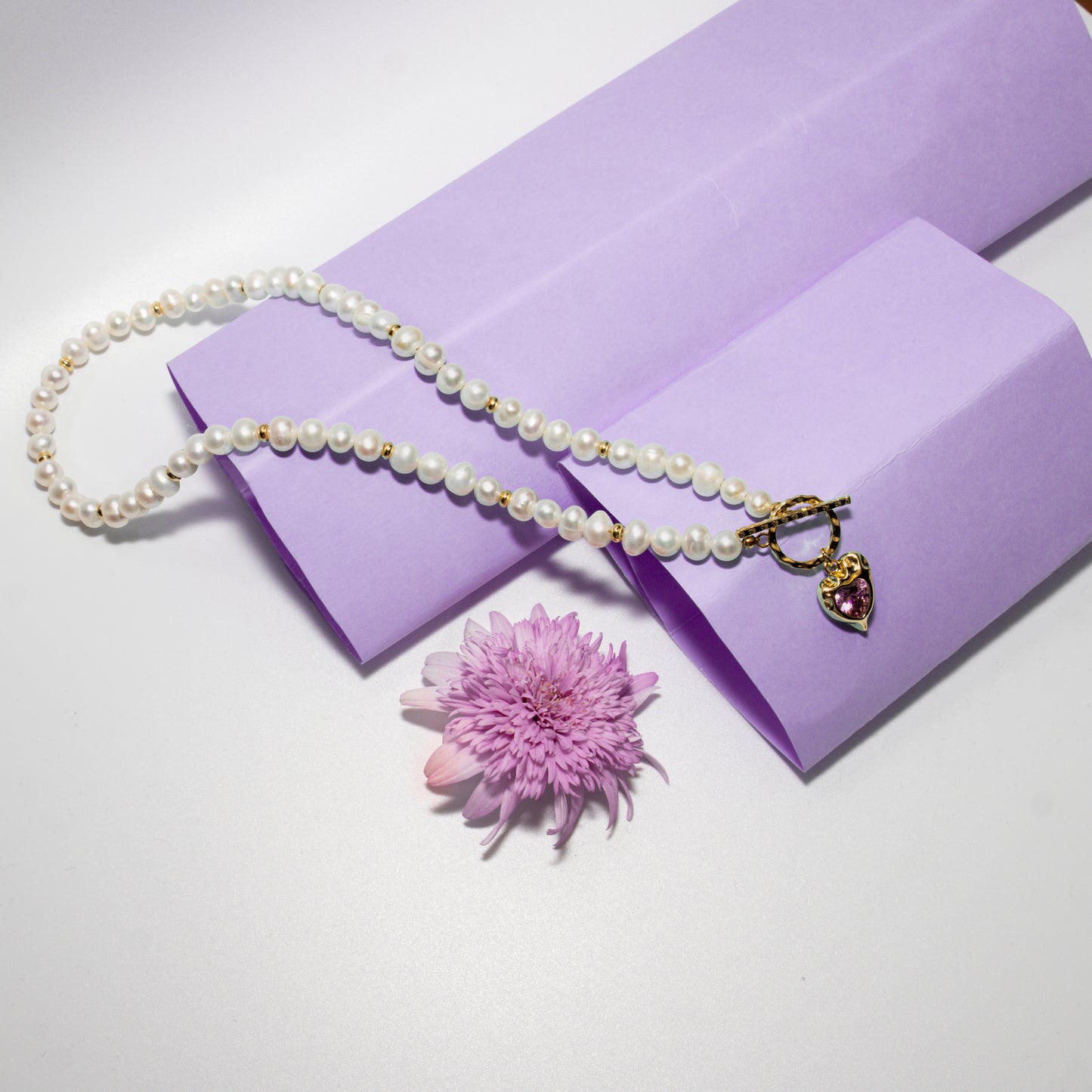 Basma Pearl - Gold Necklaces