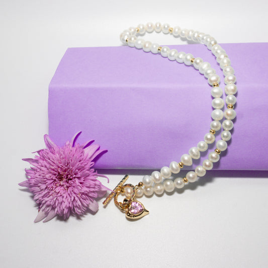 Basma Pearl - Gold Necklaces